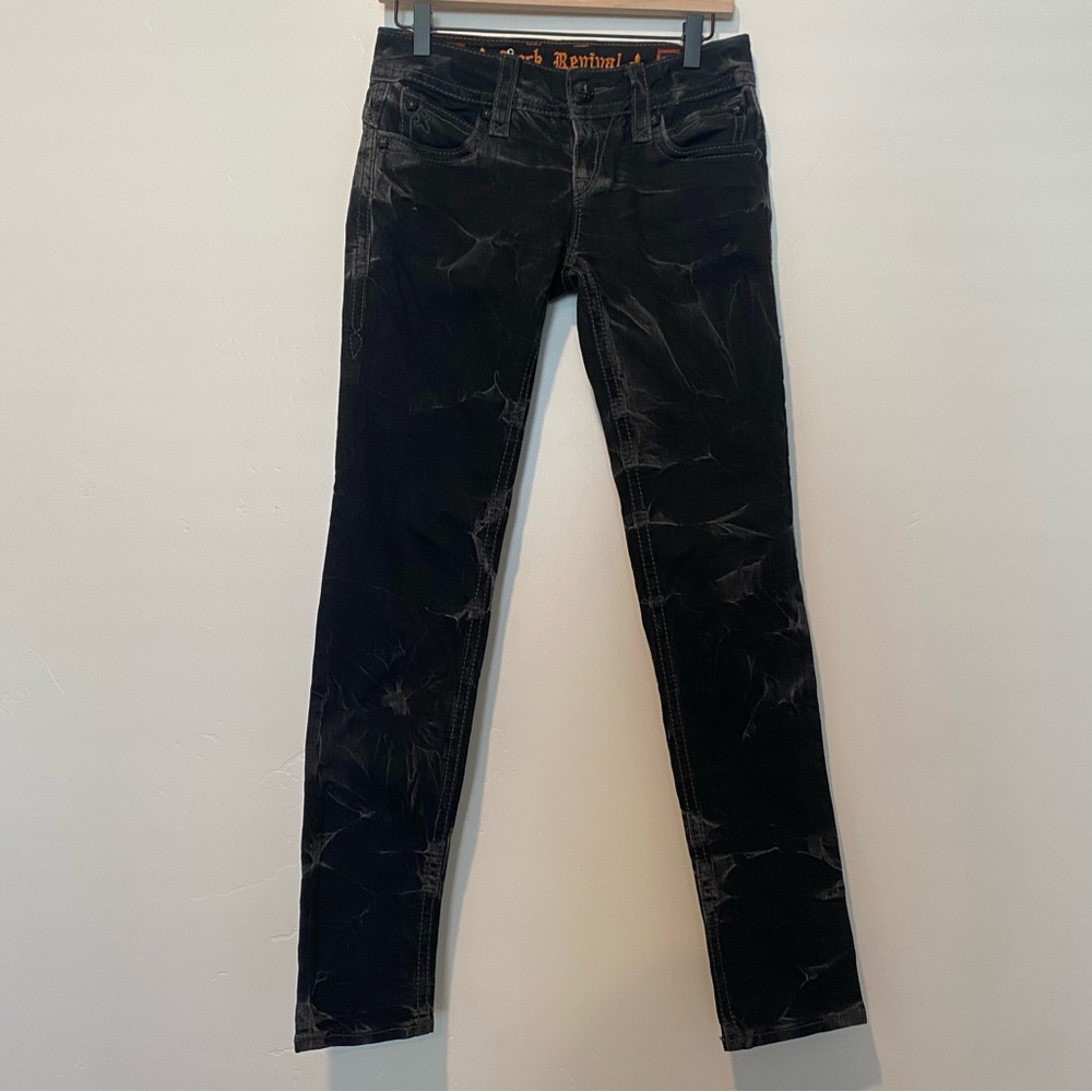 Rock Revival SKINNY Straight Black Jeans Medium Wash Women’s Size 27